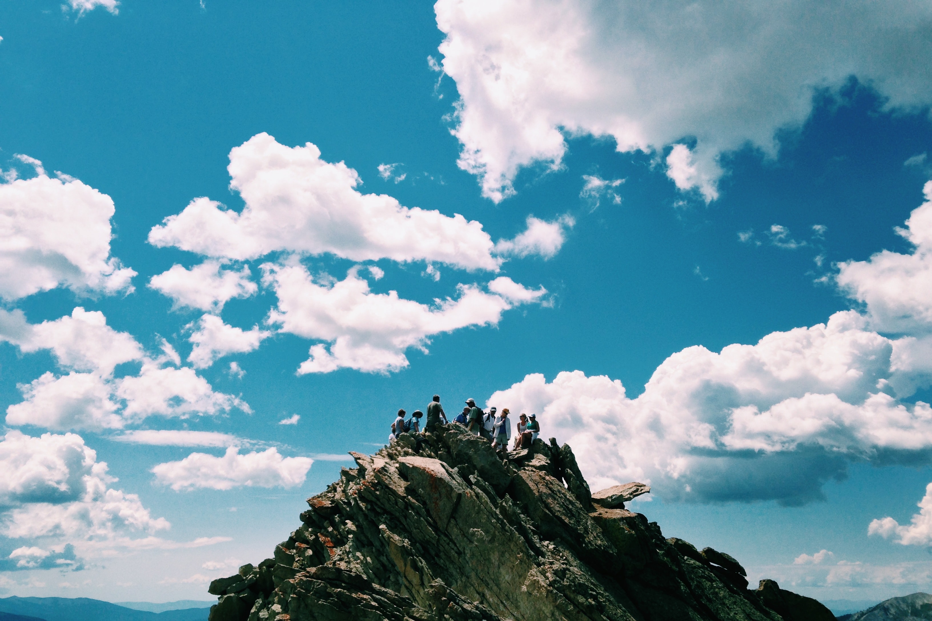 People on a mountain